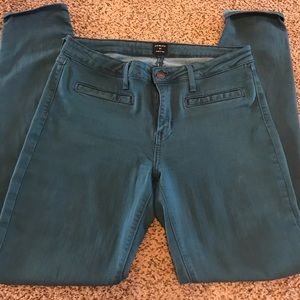 Just Black teal skinny jeans Stitch Fix